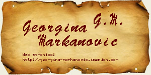 Georgina Markanović vizit kartica